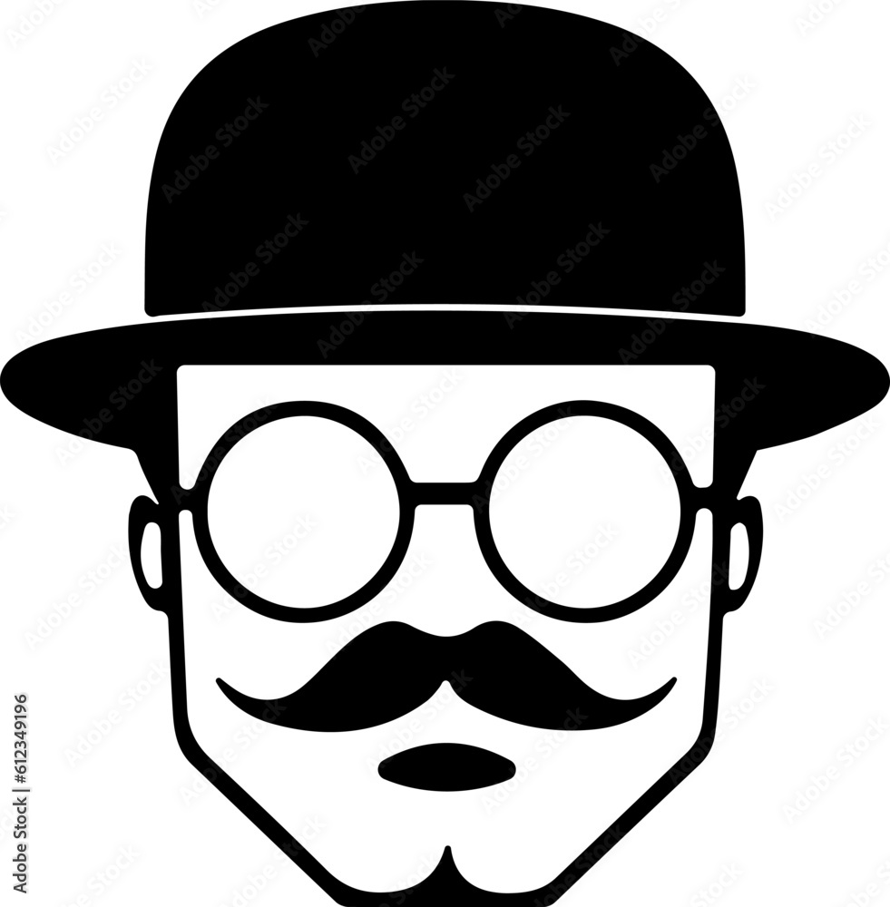 Old retro men's face accessories vector illustration on white background. Moustaches and eyeglasses icon. Old retro men's face accessories vector illustration on white background. Moustaches and eyeglasses icon.