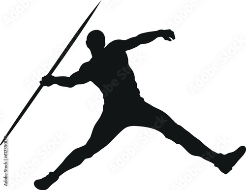 Man Throwing Spear royalty silhouette