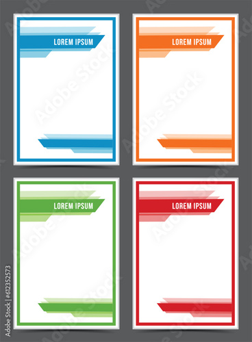 abstract card frame border template design