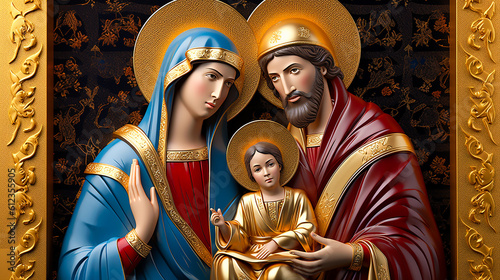 Biblical representation of jesus christ in Byzantine art. AI generativ..