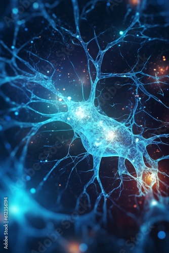Wallpaper Mural Network brain cells connections abstract background closeup wallpaper Generative AI Torontodigital.ca