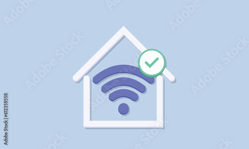 Wireless connection and sharing network on internet. Hotspot access point for digital and online coverage. Broadcasting area with wifi.