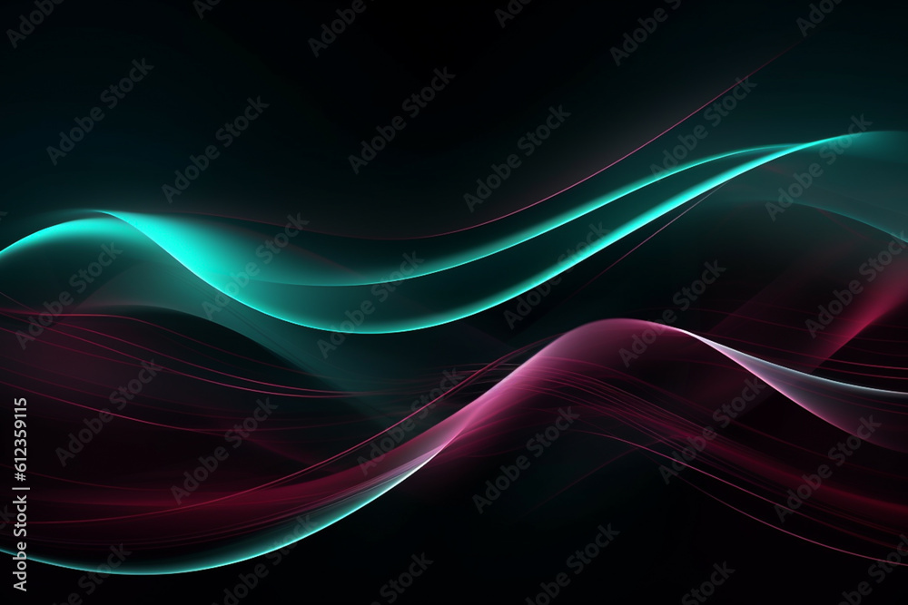 Fototapeta premium 3D rendering abstract colorful visual background banner or wallpaper