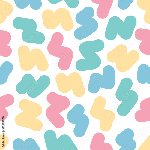 Seamless abstract summer pattern with colored zigzags on a white background. print for clothes, tablecloths, wallpapers
