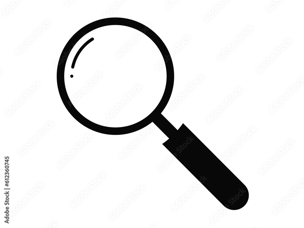 Search icon. Magnifying glass icon symbol vector illustration,vector magnifying glass icon with reflection Search icon. Magnifying glass icon symbol vector illustration,vector magnifying glass icon with reflection