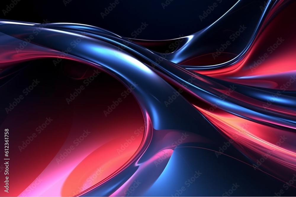 Obraz premium 3D render abstract colorful background banner or wallpaper, graphic geometry elements