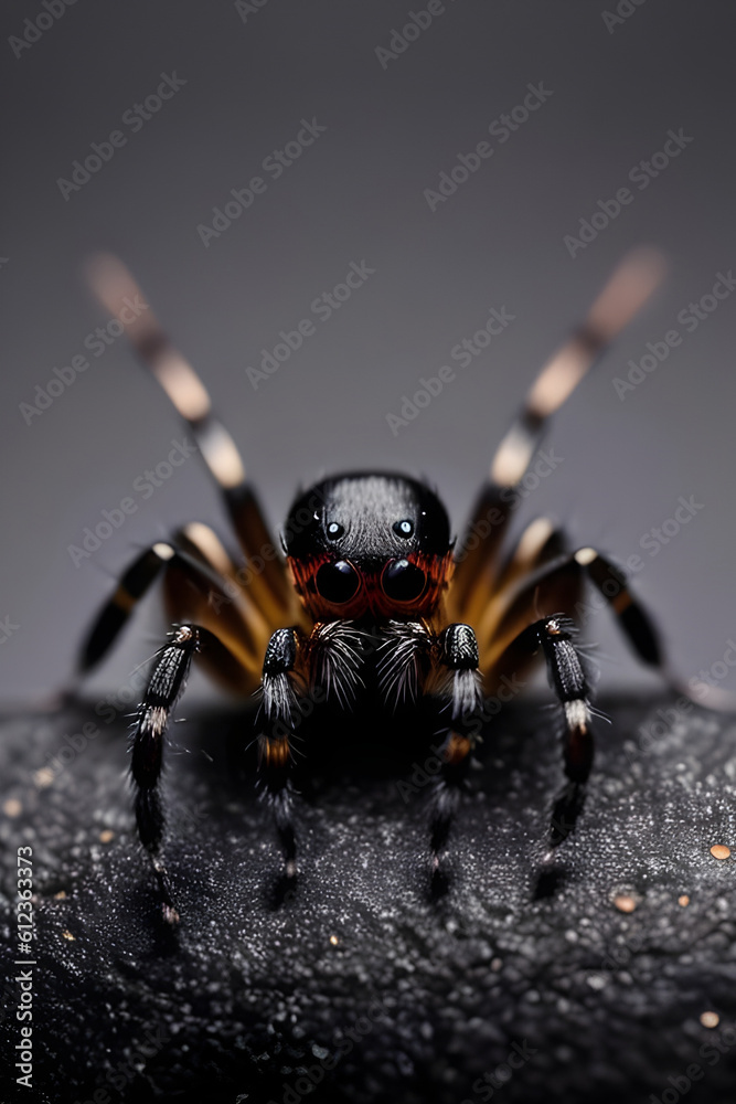 Fototapeta premium Spider animal wildlife macro . generative ai