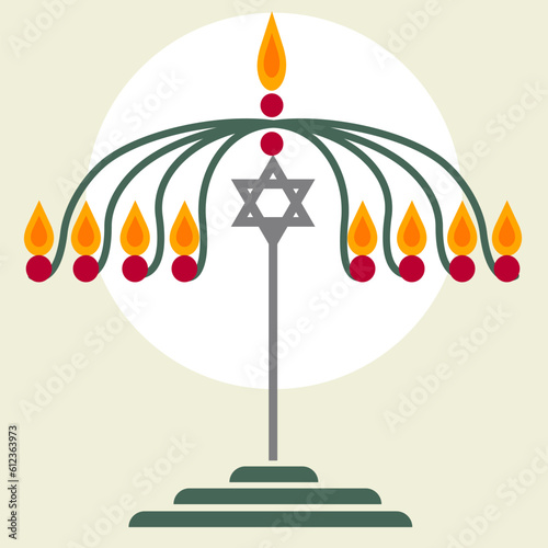 symbolic candlestick at a Jewish festival