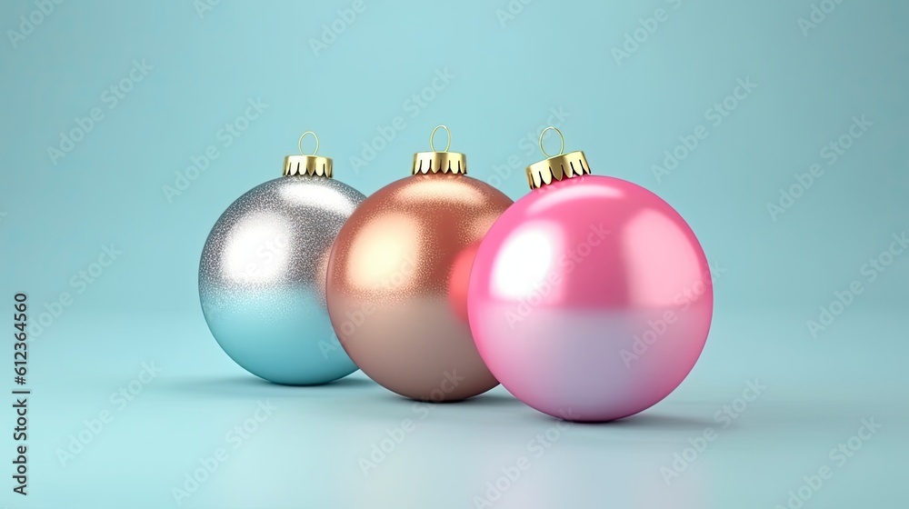 Christmas scene with decorative balls