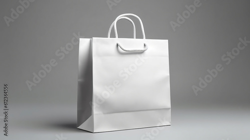 Mock-up of white shopping bag. Generative Ai
