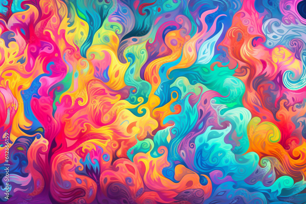 3D rendering abstract colorful pattern background banner or wallpaper, graphic element 