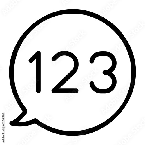 numbers line icon