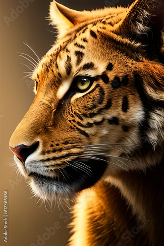 African leopard wildlife   animal face   felina motivation. Generative ai