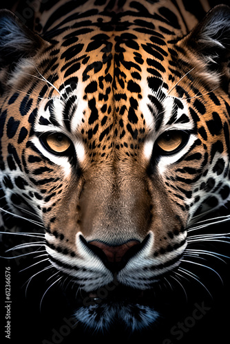 African leopard wildlife   animal face   felina motivation. Generative ai
