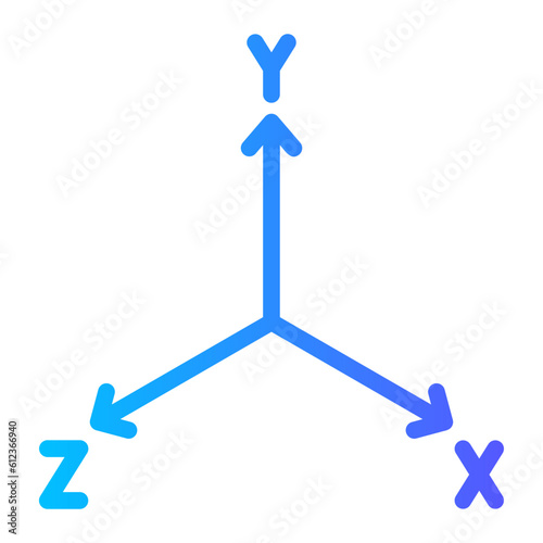 coordinates gradient icon