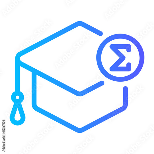 mortarboard gradient icon