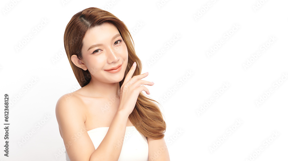 Beautiful young asian woman with clean fresh skin on white background, Face care, Facial treatment, Cosmetology, beauty and spa, Asian women portrait. Beautiful young asian woman with clean fresh skin on white background, Face care, Facial treatment, Cosmetology, beauty and spa, Asian women portrait.