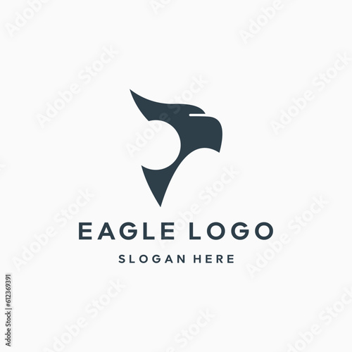 Eagle creative simple flat logo vector
