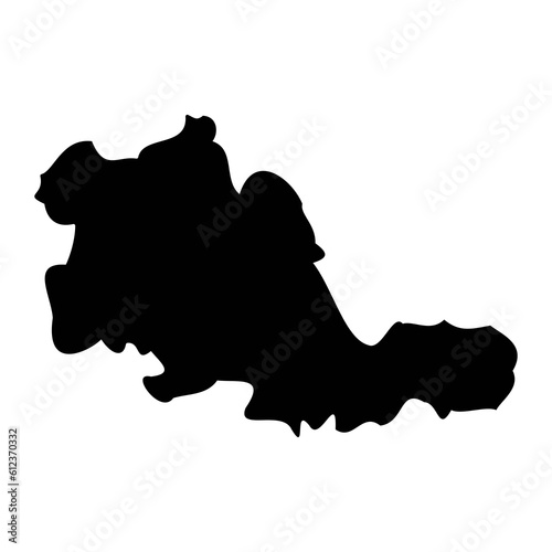 West Midlands map, ceremonial county of England. Vector illustration.