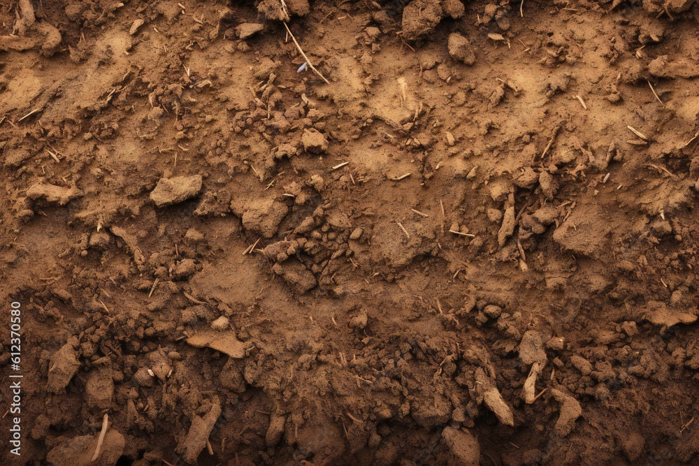 Soil closeup background Generative AI