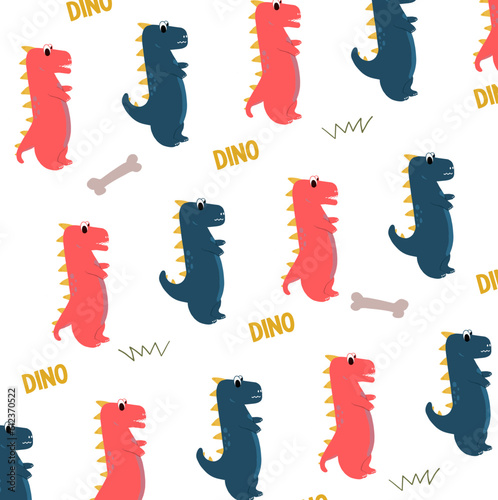 Dino cartoon pattern