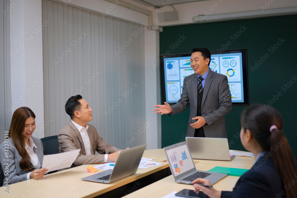 White collar worker working and meeting at office.