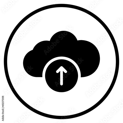 cloud upload glyph icon