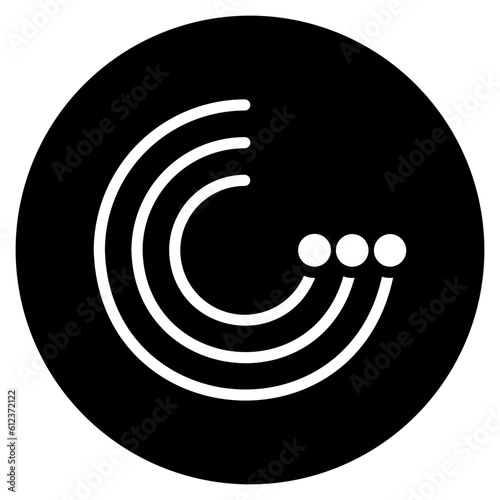 radar sweep glyph icon