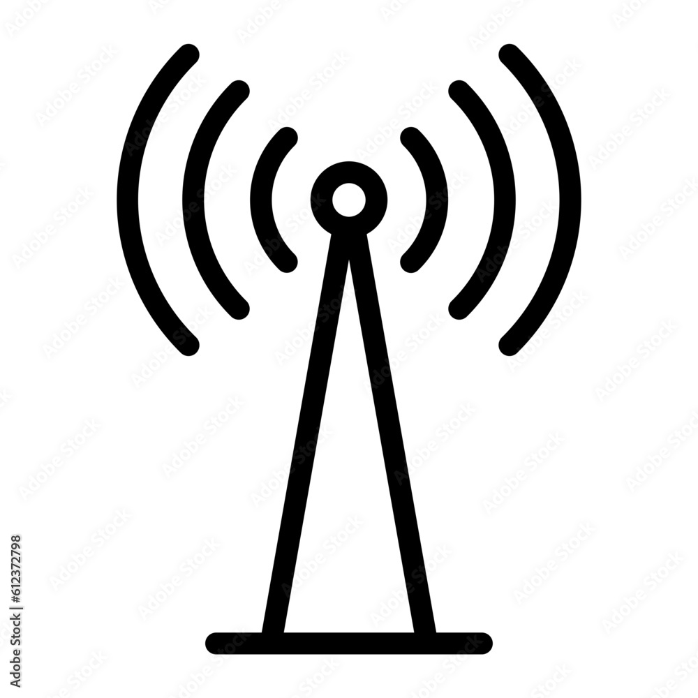 wifi tower line icon