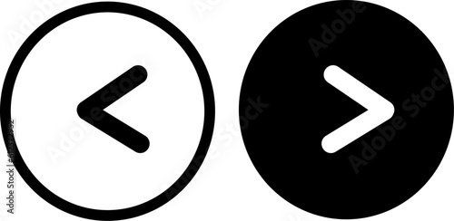 Arrow button slider circle vector icon. Replaceable vector design.