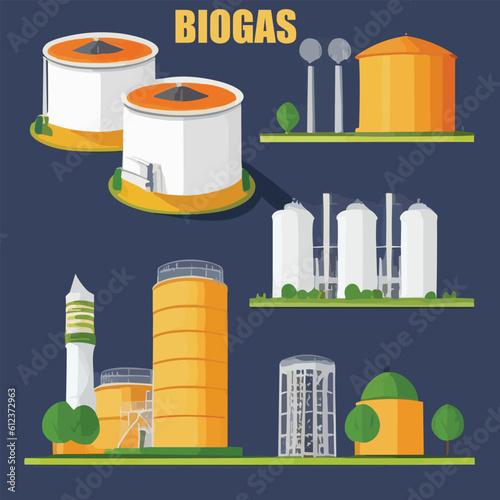 Vector illustration of bigass energy. Green energy. Renewable energy source