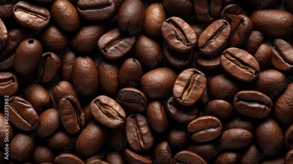 Obraz premium Coffee beans background. Generative AI.