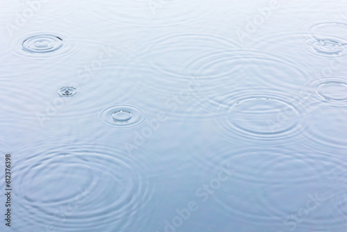 雨 水たまり 水面 波紋 背景イメージ素材