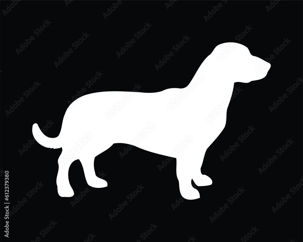 Drever Dog Vector Silhouette