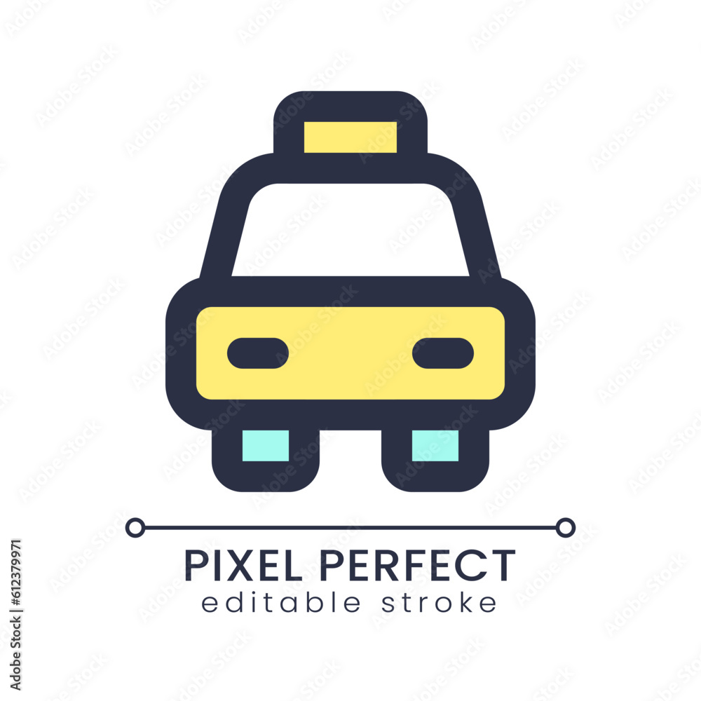 Transfer pixel perfect RGB color ui icon. Transportation provided by hotel. Simple filled line element. GUI, UX design for mobile app. Vector isolated pictogram. Editable stroke. Poppins font used