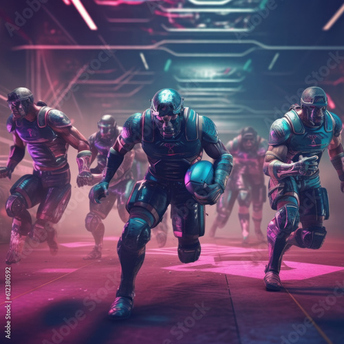 Cyberpunk players with stadium © Umair