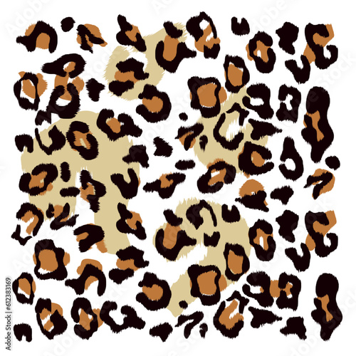 Big cat fur pattern. Decorative tiger pattern seamless vector illustration. Elegant and stylish background for fabric clothes.	