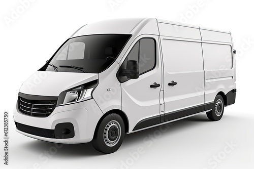 Business van isolated on white background. Generative ai.