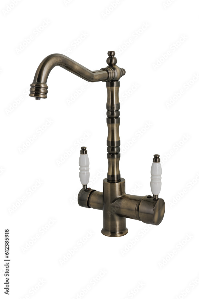 Antique Bathroom Kitchen Brass Faucet Basin Mixer Hot And Cold Faucet Swivel Spout Deck Mounted Sink Vanity Faucet Bronze 