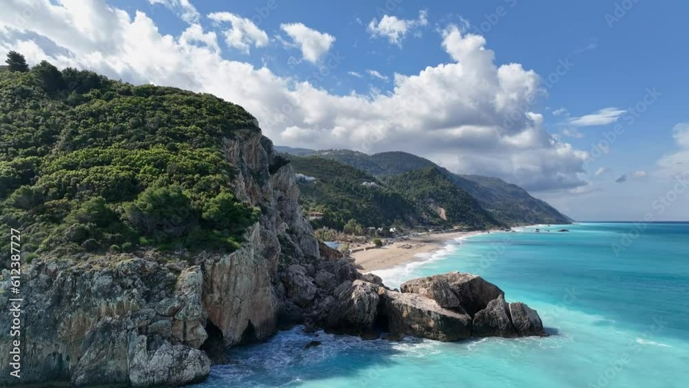 Kathisma beach on the island of Lefkada in Greece Kathisma beach on the island of Lefkada in Greece