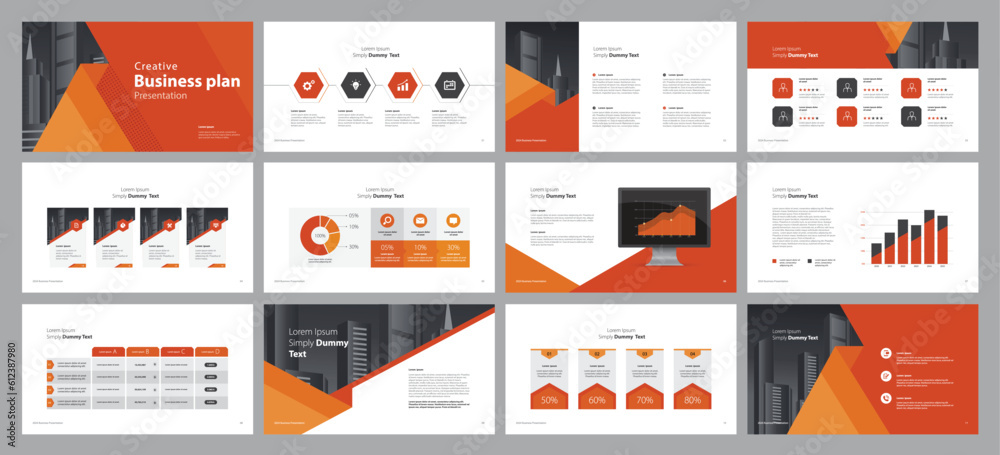 business presentation template design backgrounds and page layout design for brochure, book, magazine, annual report and company profile, with info graphic elements graph design concept