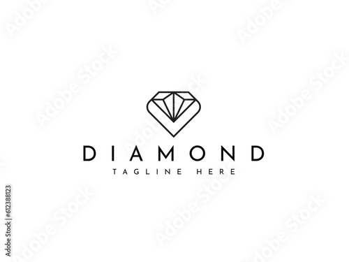 letter V diamond beauty jewelry logo design