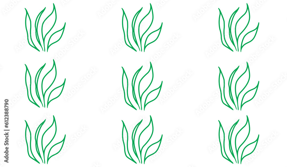 Pattern set green grass vector background isolated on white for graphic design or stockphoto, environment, greenery, illustration Pattern set green grass vector background isolated on white for graphic design or stockphoto, environment, greenery, illustration