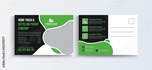 Professional Business Postcard, Creative Junk Removal ads, trash removal banner design template, Event Card layout, Invitation card, Direct Mail EDDM template