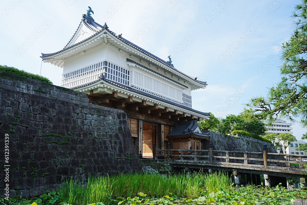 Goromon Gate at Tsurumaru Castle Ruins in Kagoshima, Japan - 日本 鹿児島 鶴丸城 御楼門 Goromon Gate at Tsurumaru Castle Ruins in Kagoshima, Japan - 日本 鹿児島 鶴丸城 御楼門