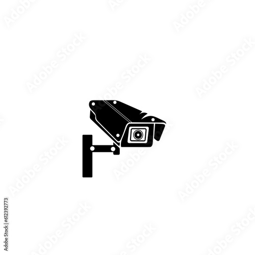 Security camera flat icon.Fixed CCTV, Security Camera Icon illustration Template Illustration Design.