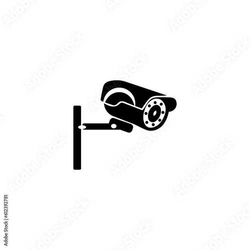 Security camera flat icon.Fixed CCTV, Security Camera Icon illustration Template Illustration Design.