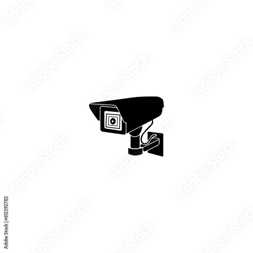 Security camera flat icon.Fixed CCTV, Security Camera Icon illustration Template Illustration Design.