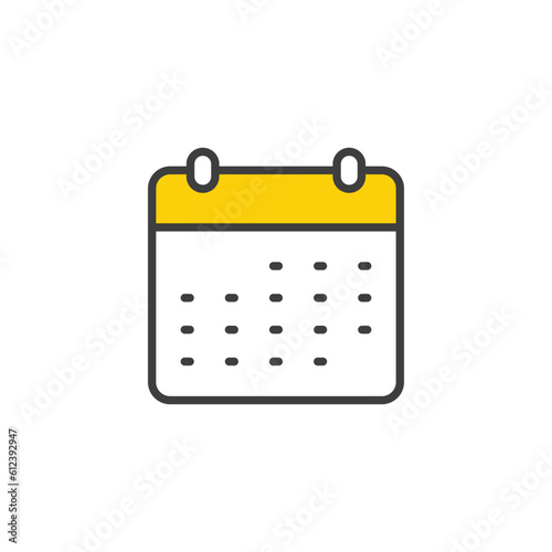 Calendar icon design with white background stock illustration