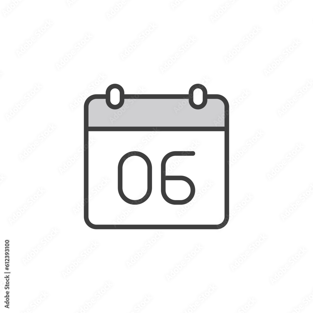 06 Date icon design with white background stock illustration 06 Date icon design with white background stock illustration